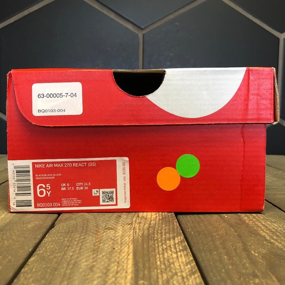 Nike Air Max 270 React Triple Black (MS) - Picture 6 of 6